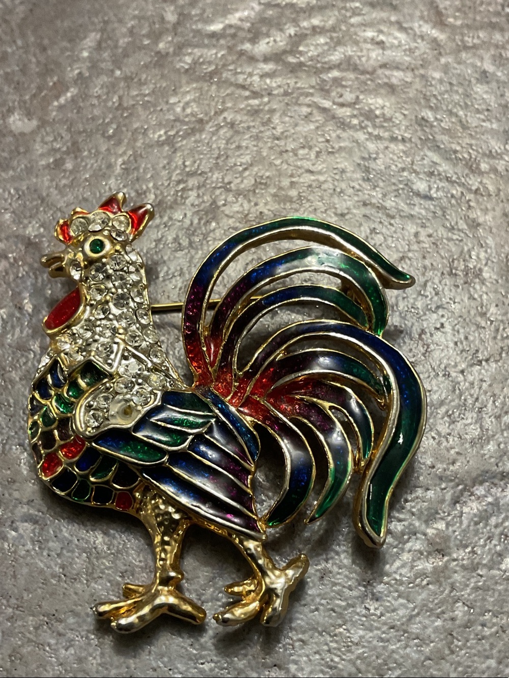 Multicolor Enamel Rooster Brooch - Women Jewelry Brooches